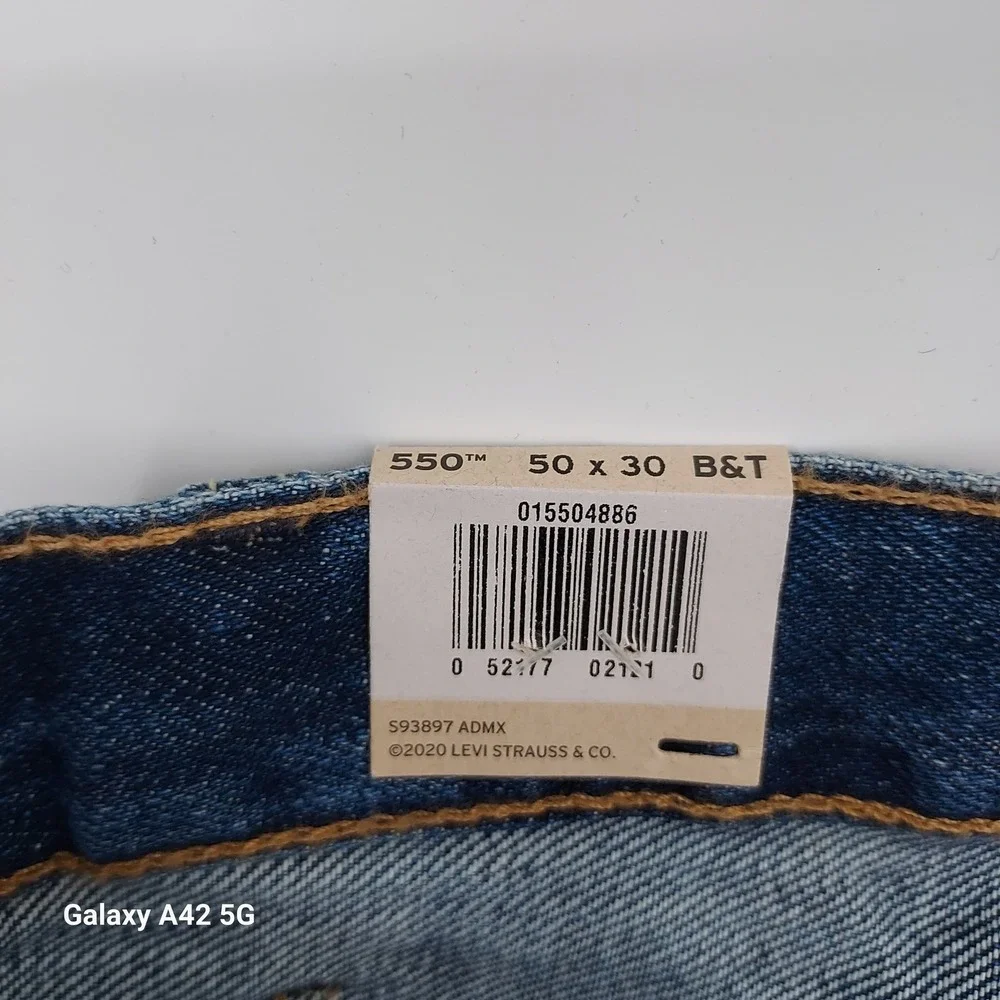 Levi's 550 Jeans Mens 50x30‎ Relaxed Fit Dark Wash Denim Water<Less